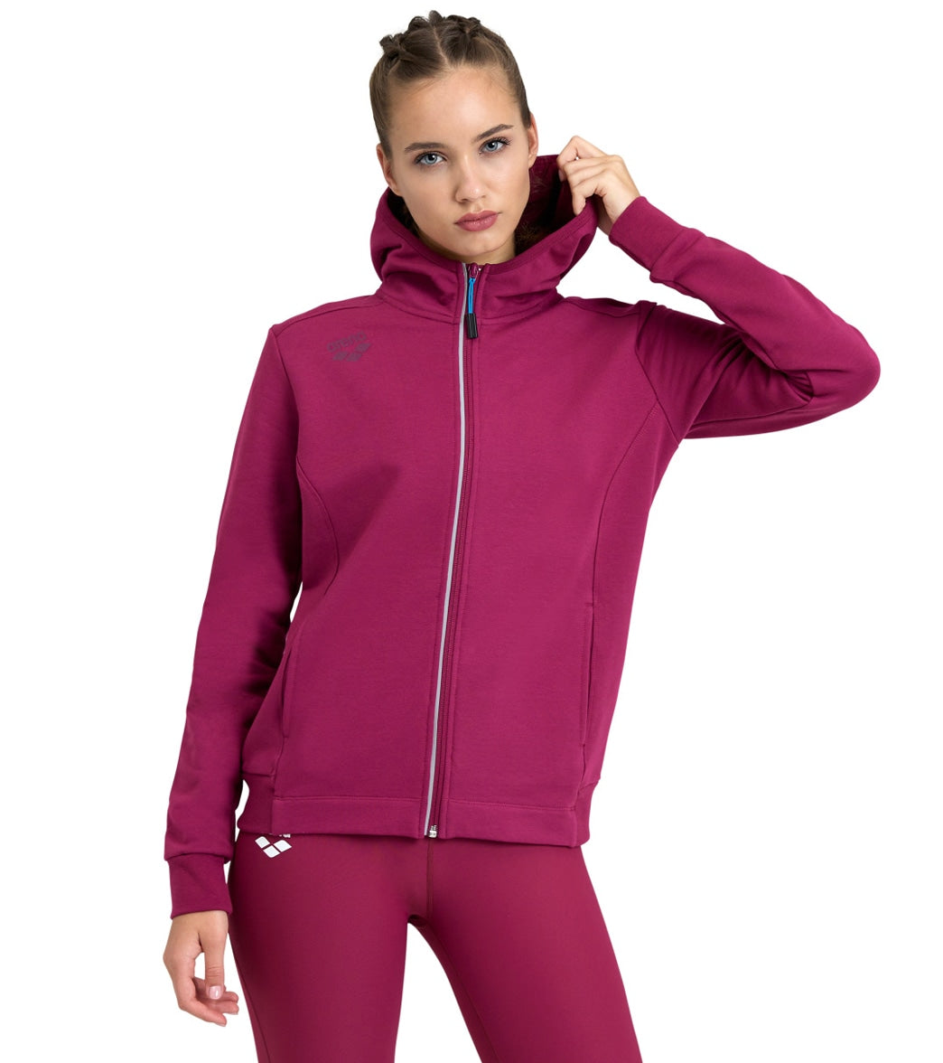 Arena Women's Team Panel Front Zipped Hooded Jacket