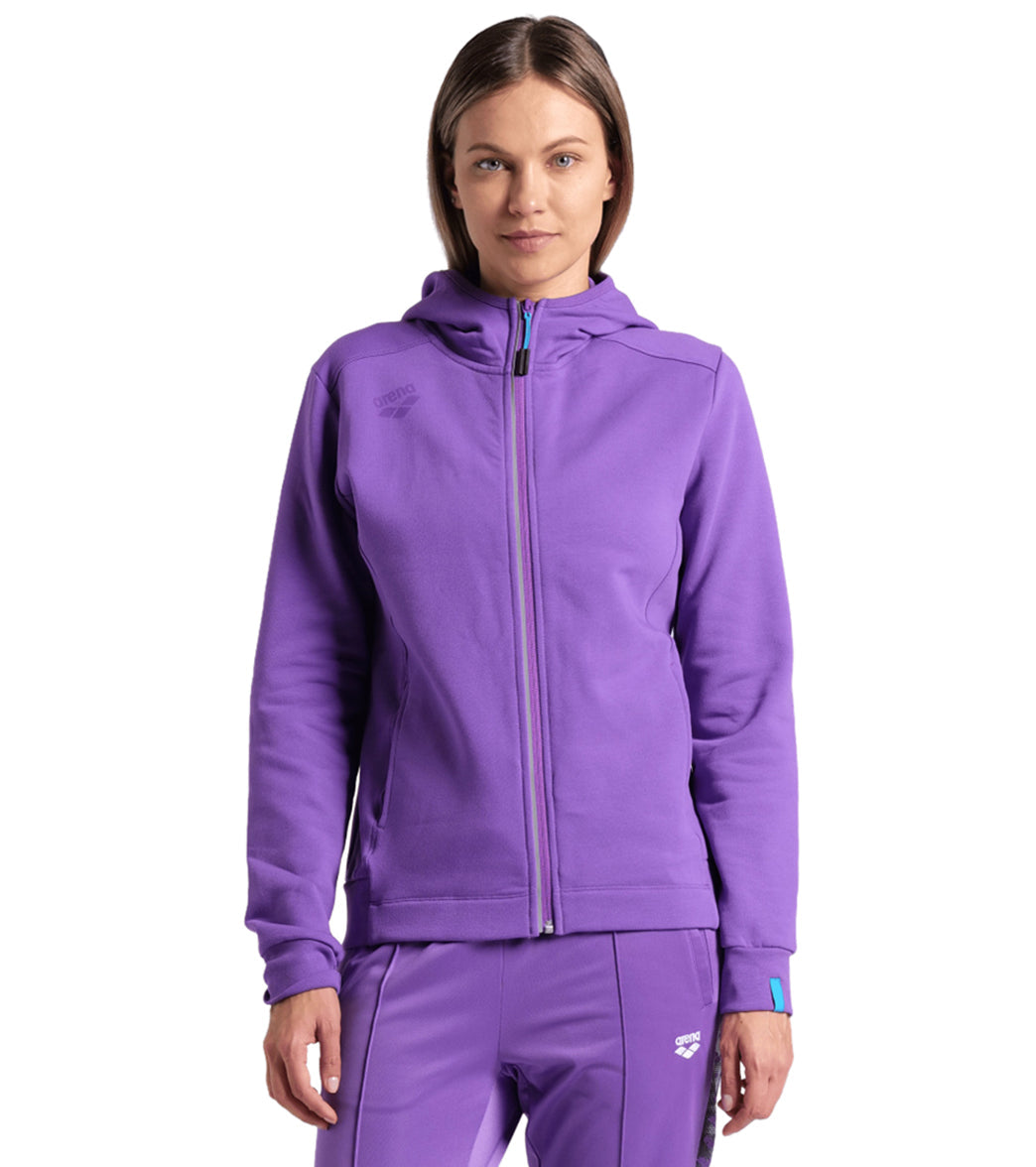 Arena Women's Team Panel Front Zipped Hooded Jacket