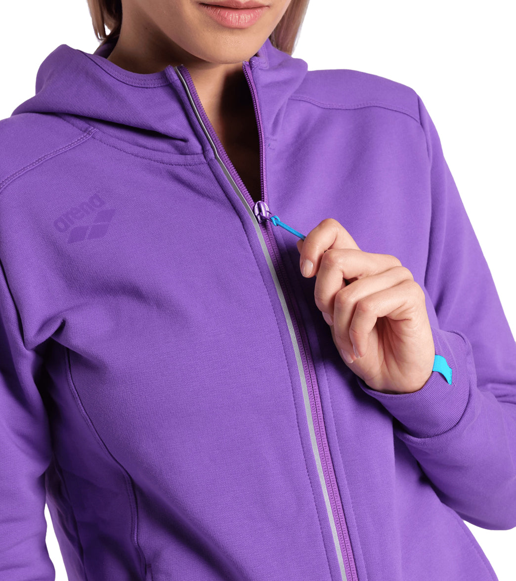 Arena Women's Team Panel Front Zipped Hooded Jacket
