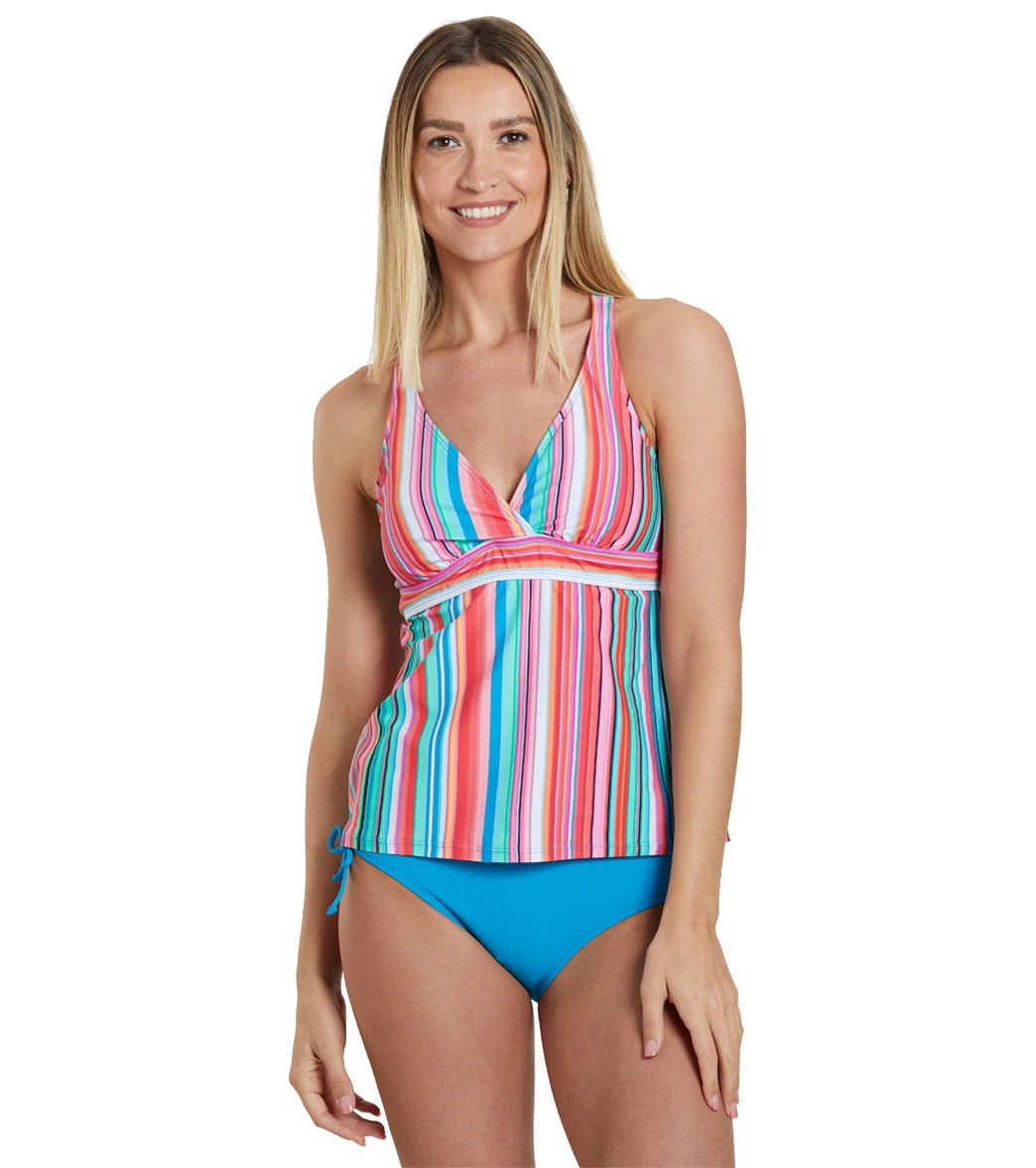 Next by Athena Women's Tavarua Stripe Sport Tankini Top