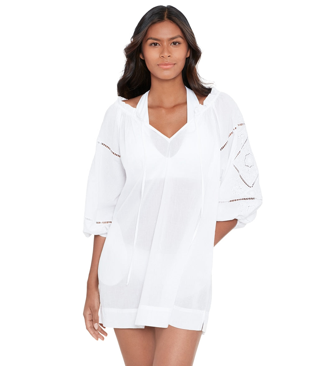 Ralph Lauren Women's Beach Club Solids Embroidered Cover Up Dress