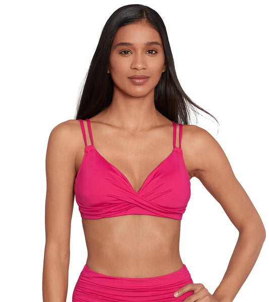 Ralph Lauren Women's Beach Club Solids Double Strap Twist Bikini Top