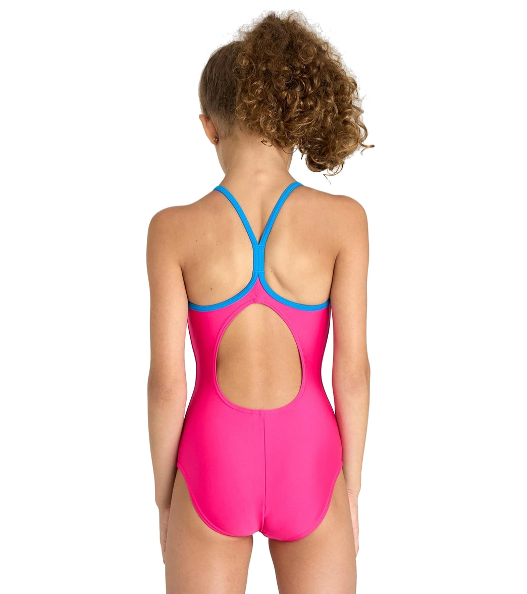 Arena Girls' Light Drop Solid One Piece Swimsuit (Toddler, Little Kid, Big Kid)