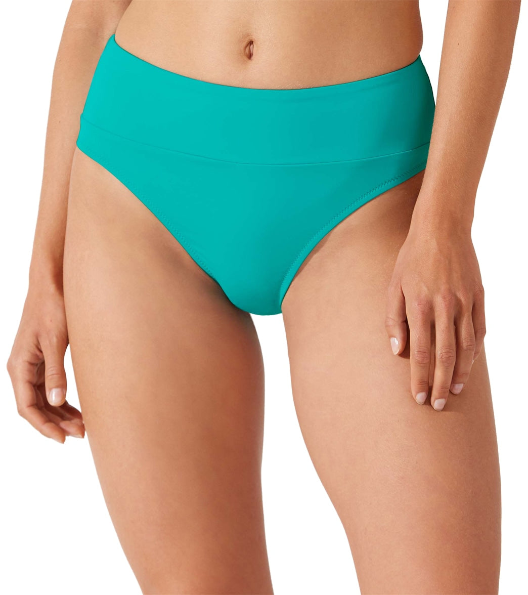 Tommy Bahama Women's Palm Modern Wide Band High Waist Bikini Bottom