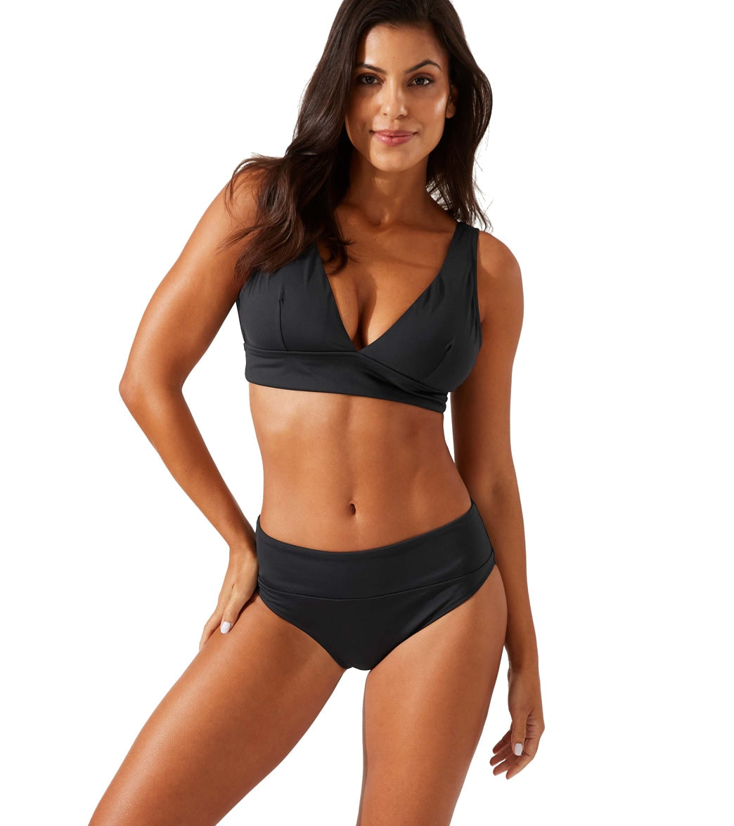 Tommy Bahama Women's Palm Modern Wide Band High Waist Bikini Bottom