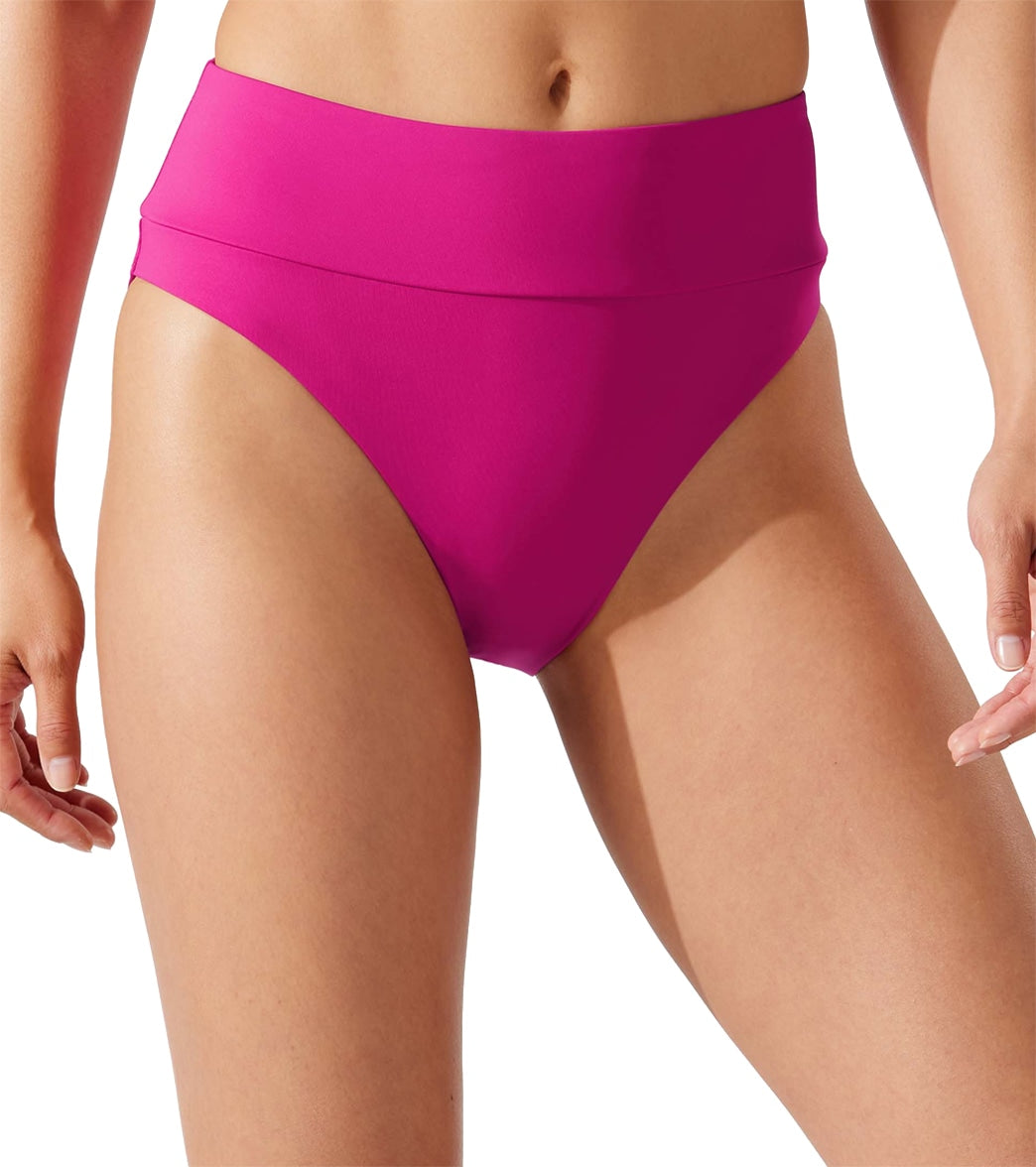Tommy Bahama Women's Palm Modern Wide Band High Waist Bikini Bottom