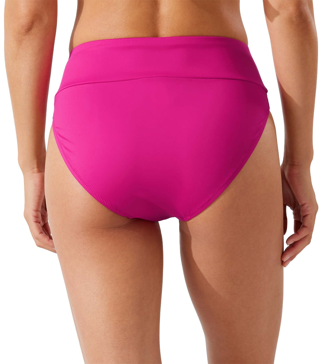 Tommy Bahama Women's Palm Modern Wide Band High Waist Bikini Bottom