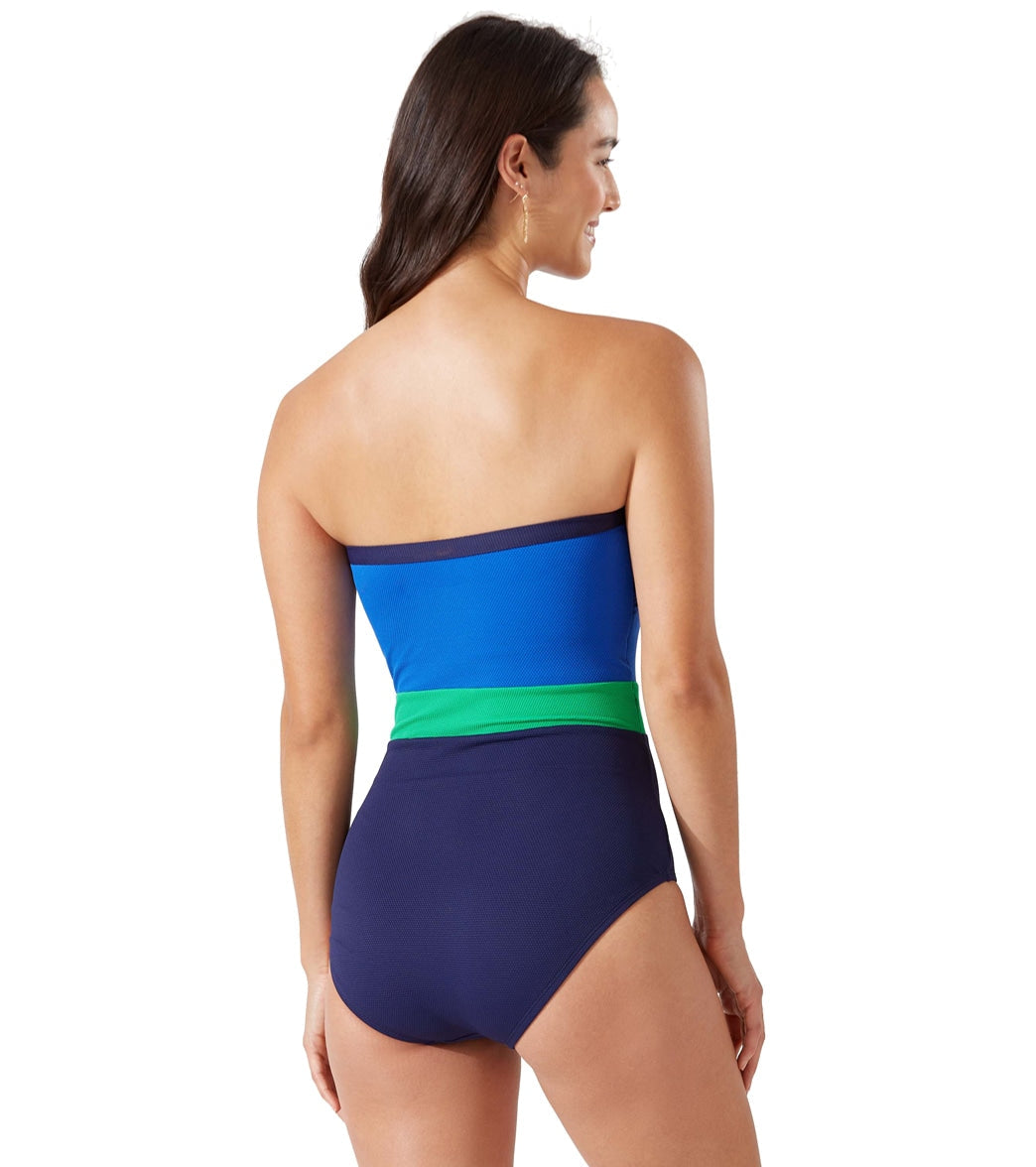 Tommy Bahama Women's Island Cays Bandeau One Piece Swimsuit