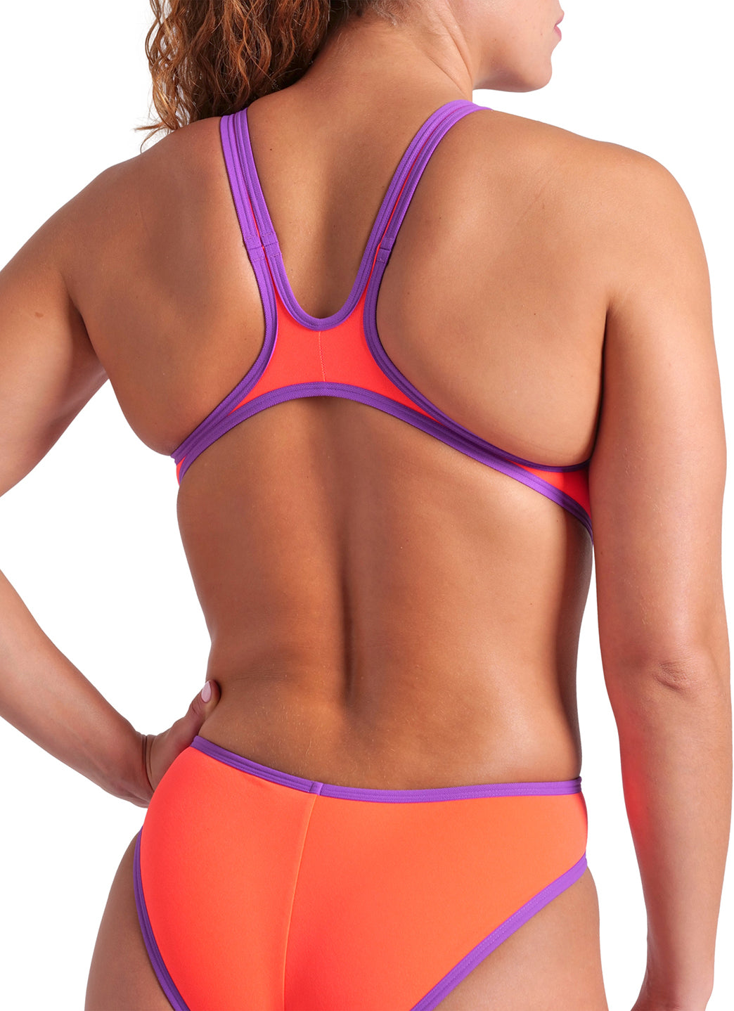 Arena Women's One Big Logo Tech Back One Piece Swimsuit