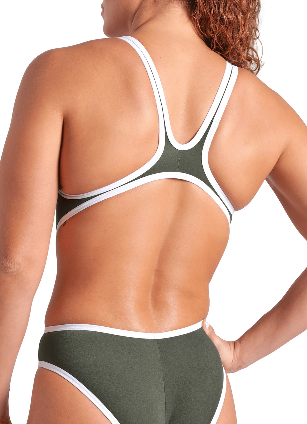 Arena Women's One Big Logo Tech Back One Piece Swimsuit