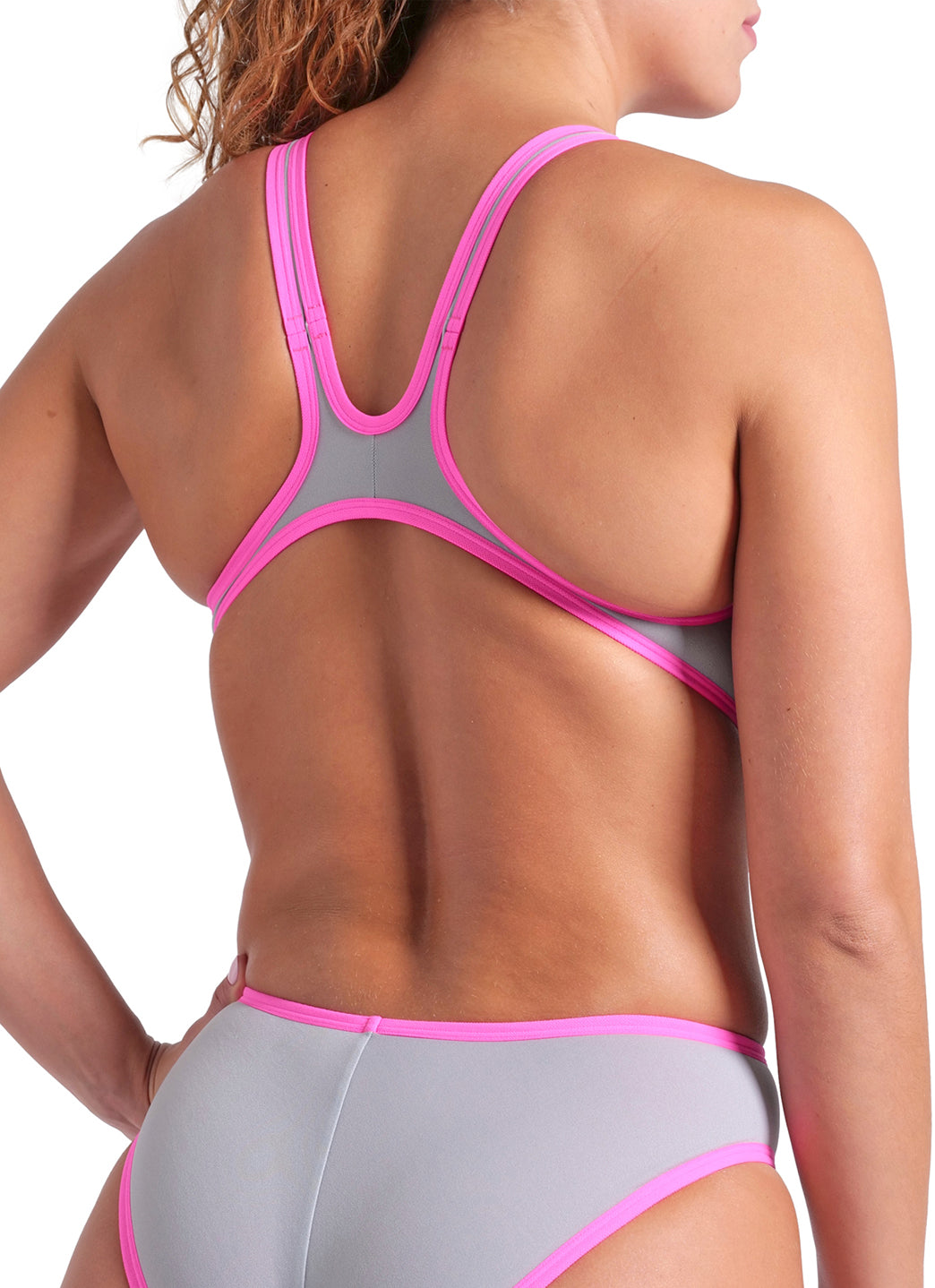 Arena Women's One Big Logo Tech Back One Piece Swimsuit