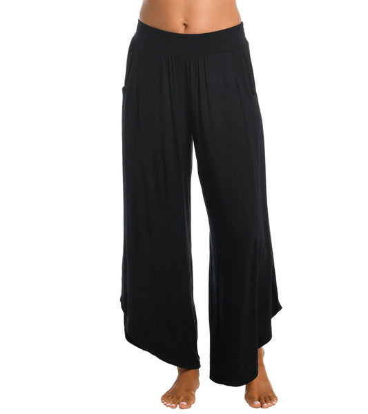 La Blanca Women's Coastal Covers Crochet Side Panel Cover Up Pant