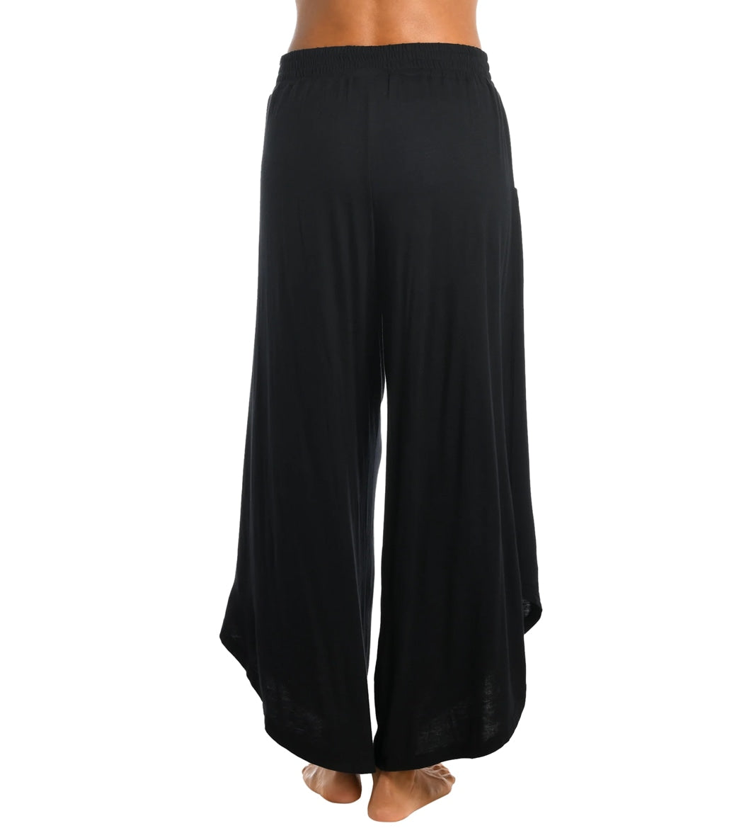 La Blanca Women's Coastal Covers Crochet Side Panel Cover Up Pant