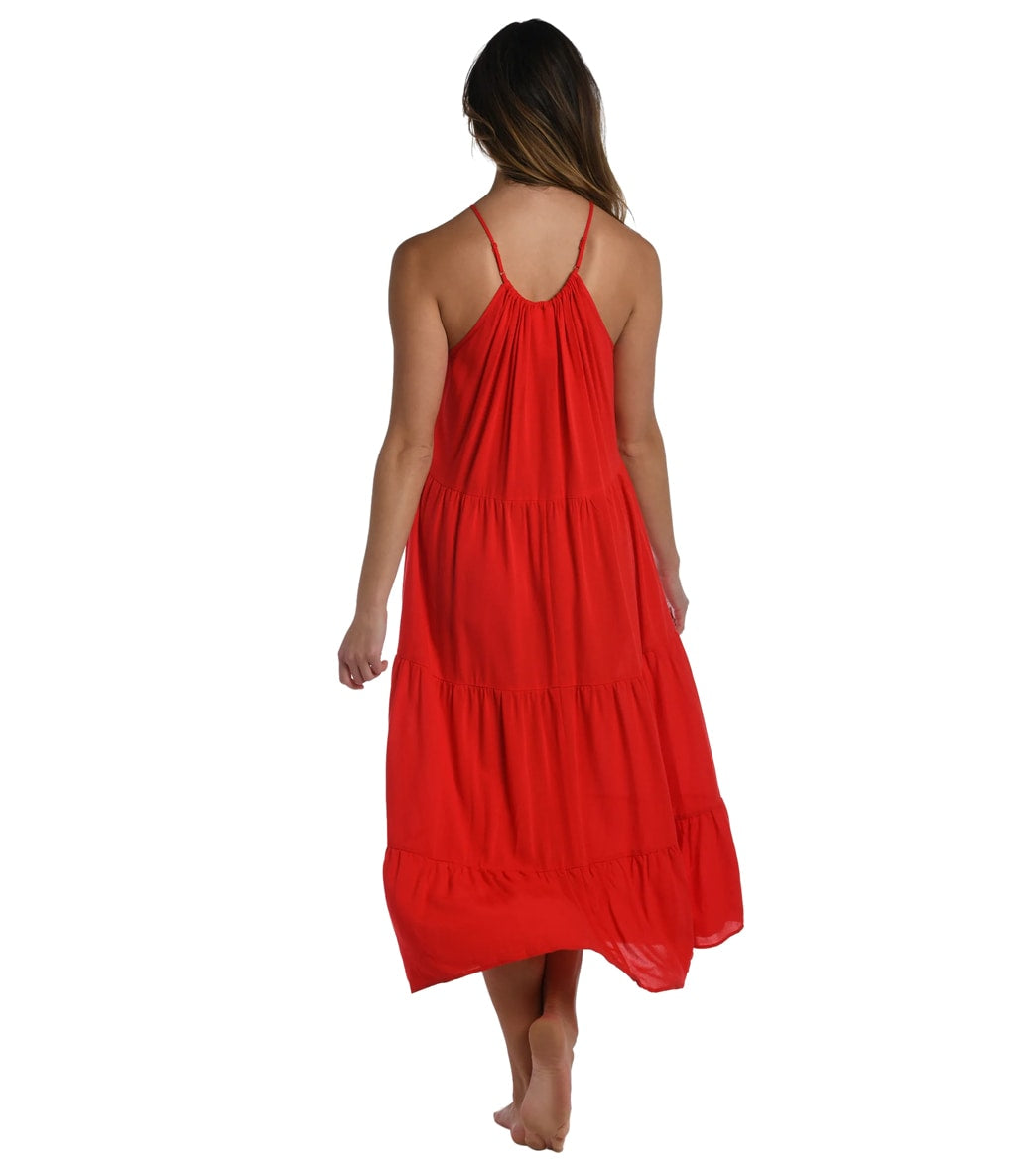 La Blanca Women's Coastal Covers High Neck Cover Up Dress
