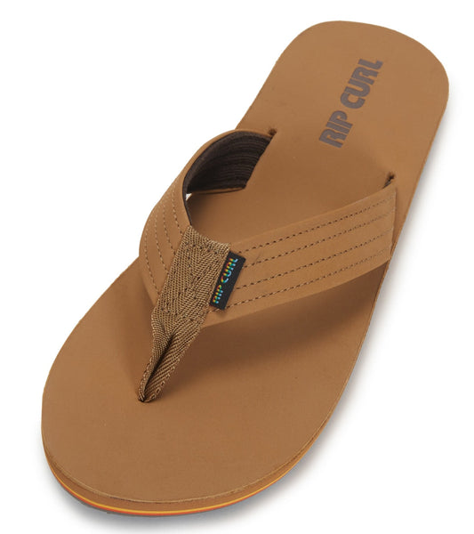 Rip Curl Men's Revival Leather Open Toe Flip Flops