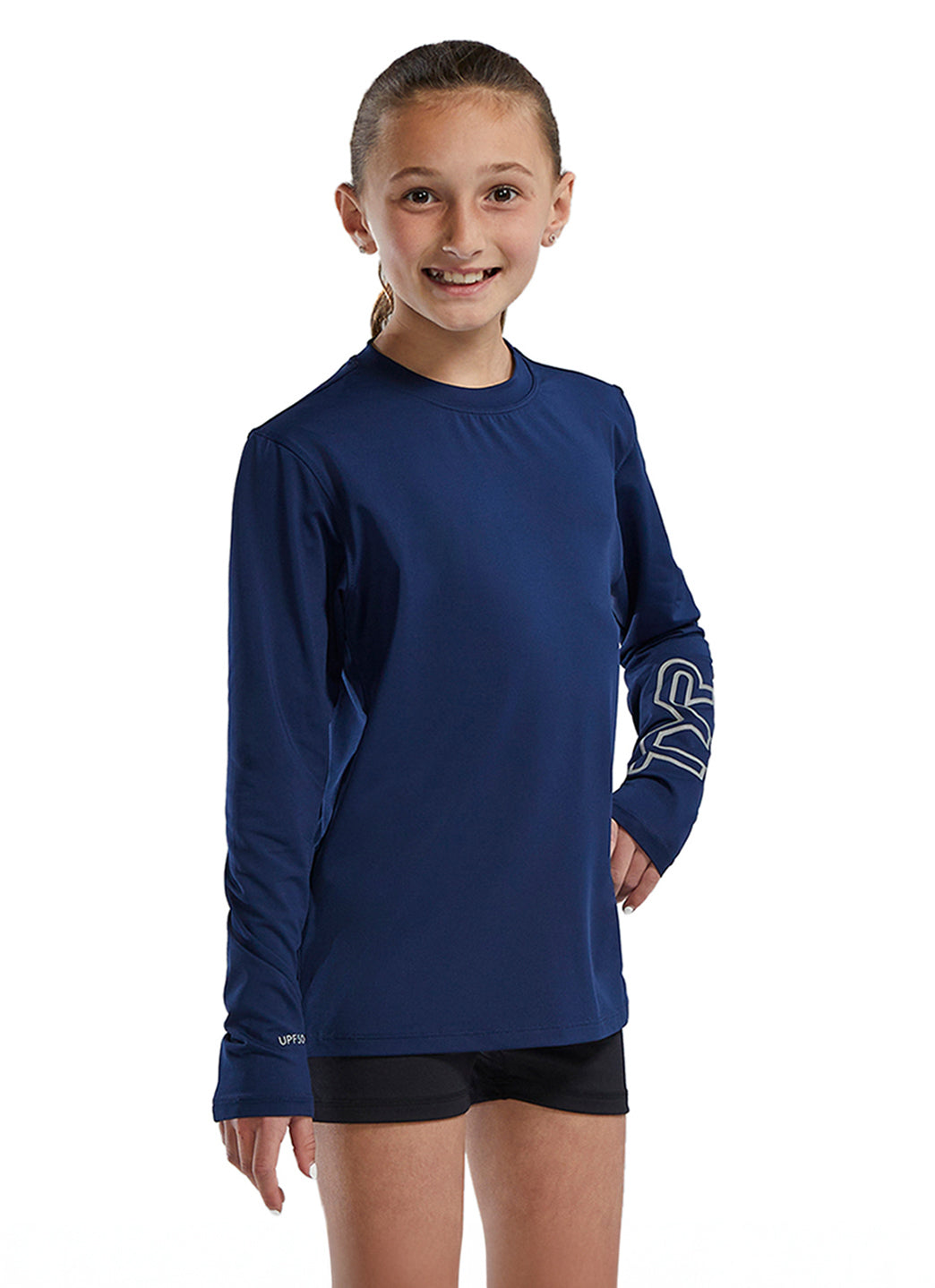 TYR Unisex SunDefense Long Sleeve Rash Guard (Little Kid, Big Kid)