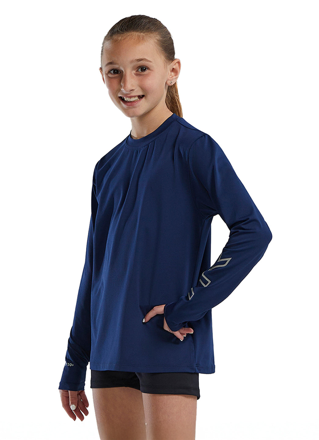 TYR Unisex SunDefense Long Sleeve Rash Guard (Little Kid, Big Kid)