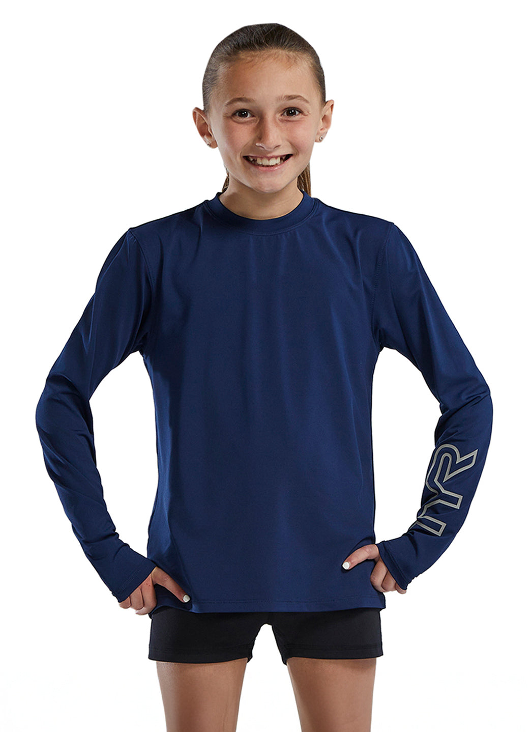 TYR Unisex SunDefense Long Sleeve Rash Guard (Little Kid, Big Kid)