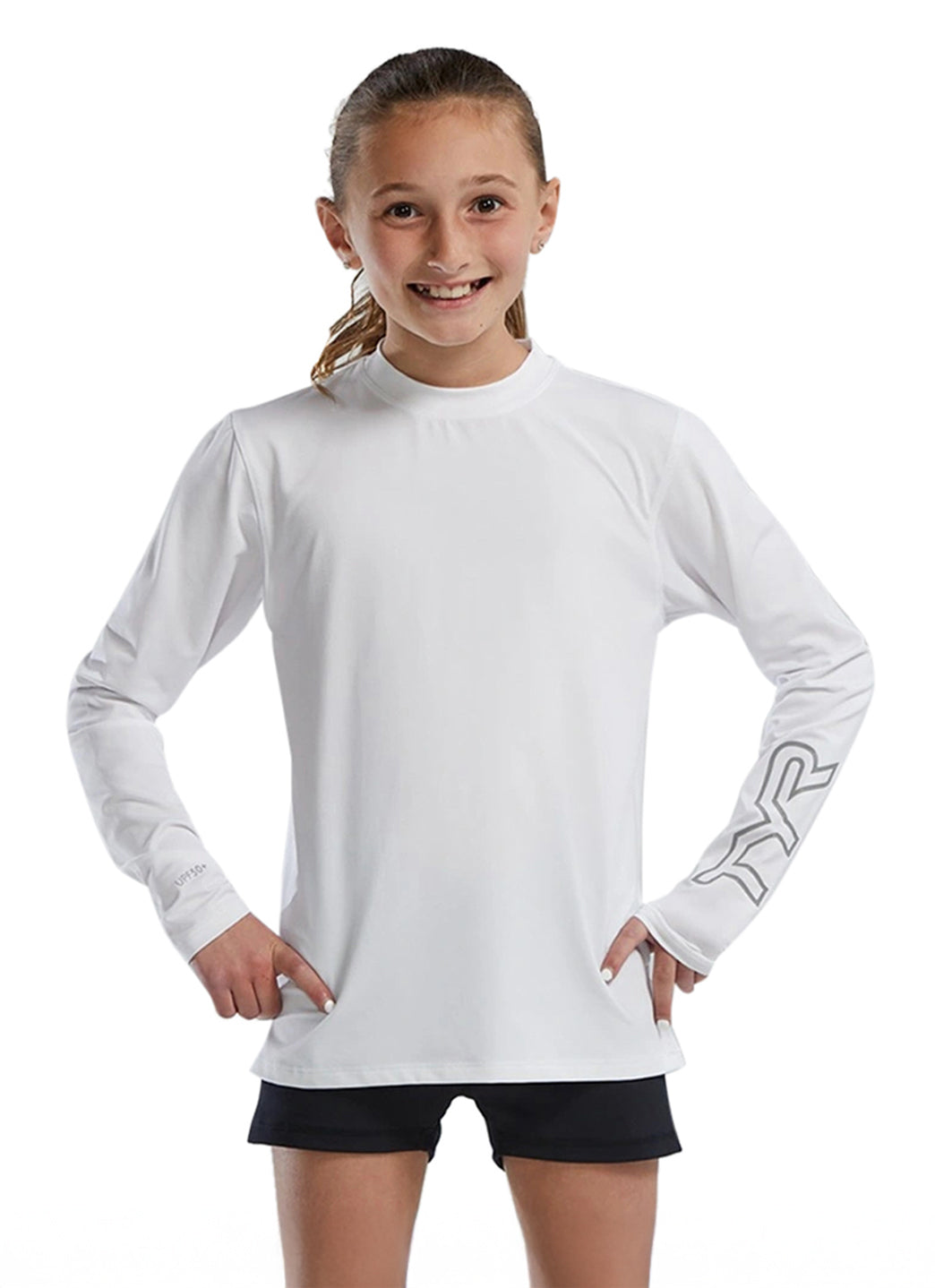TYR Unisex SunDefense Long Sleeve Rash Guard (Little Kid, Big Kid)