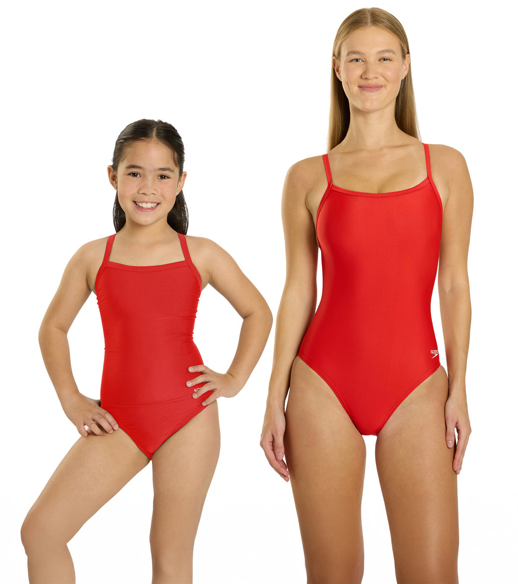 Speedo Women's Eco Solid Flyback One Piece Swimsuit