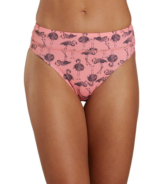 JOLYN Women's Zoe Papaya Flammy Bikini Bottom