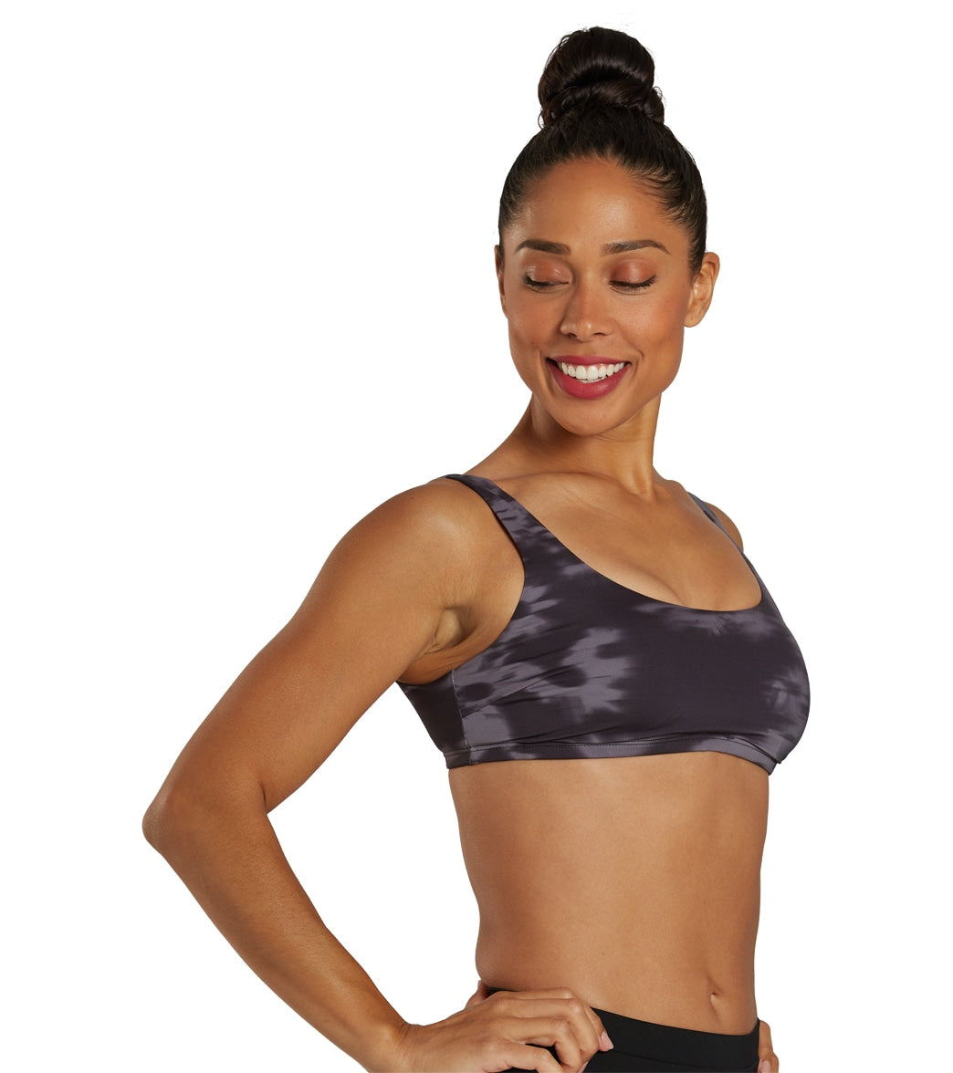 Nike Women's Floral Fade Scoop Neck Bikini Top