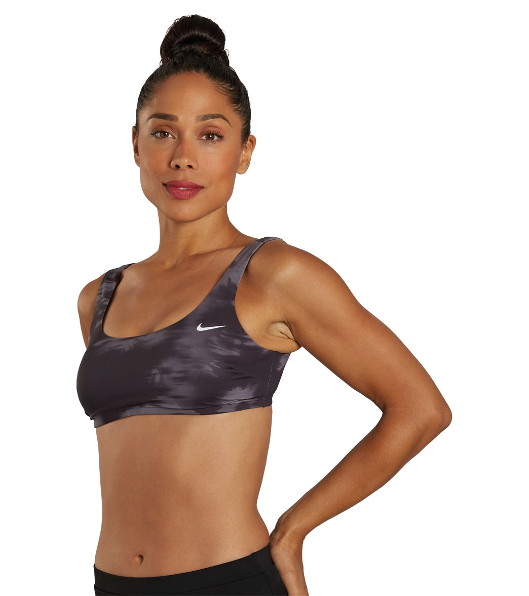 Nike Women's Floral Fade Scoop Neck Bikini Top