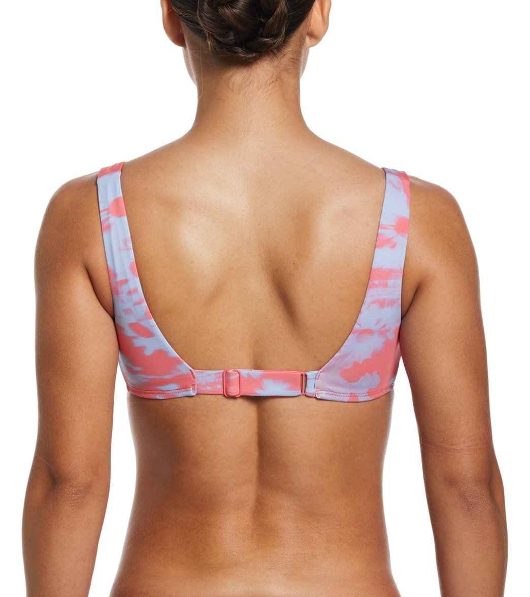 Nike Women's Floral Fade Scoop Neck Bikini Top