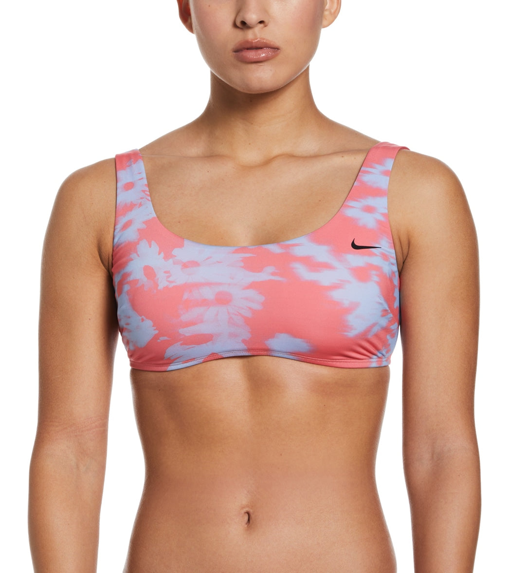 Nike Women's Floral Fade Scoop Neck Bikini Top