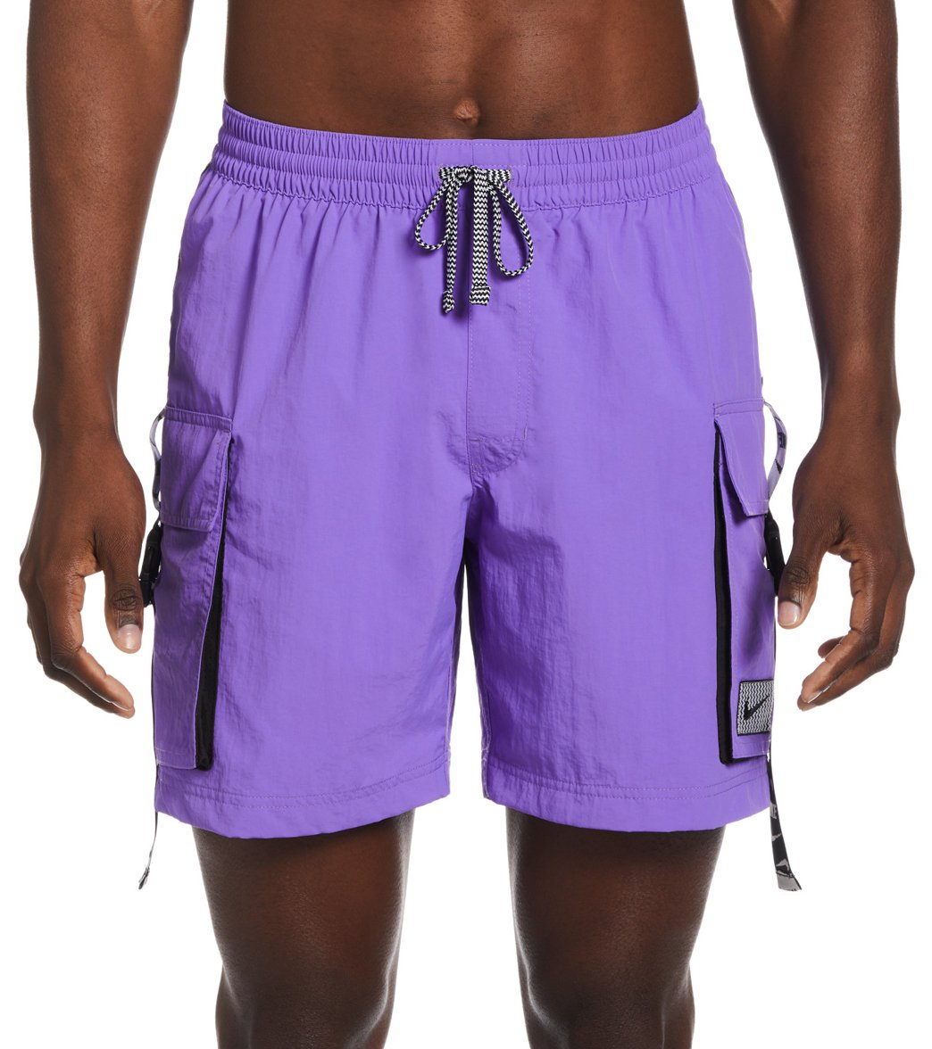 Nike Men's 18" Logo Tape Cargo Swim Trunks