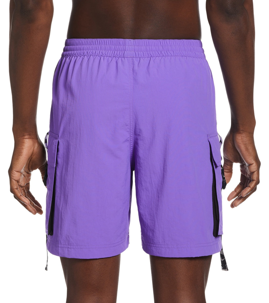 Nike Men's 18" Logo Tape Cargo Swim Trunks