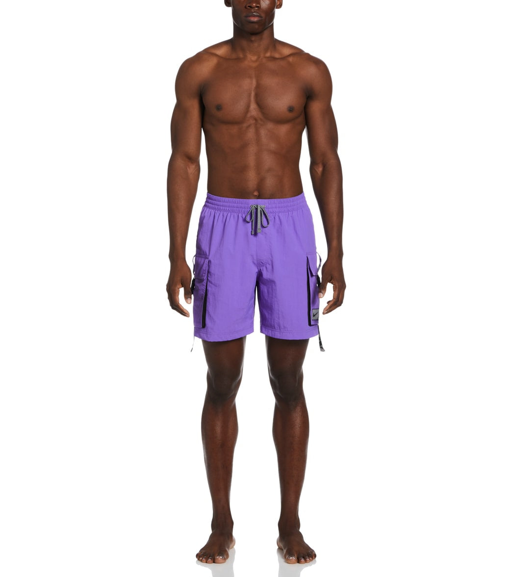 Nike Men's 18" Logo Tape Cargo Swim Trunks