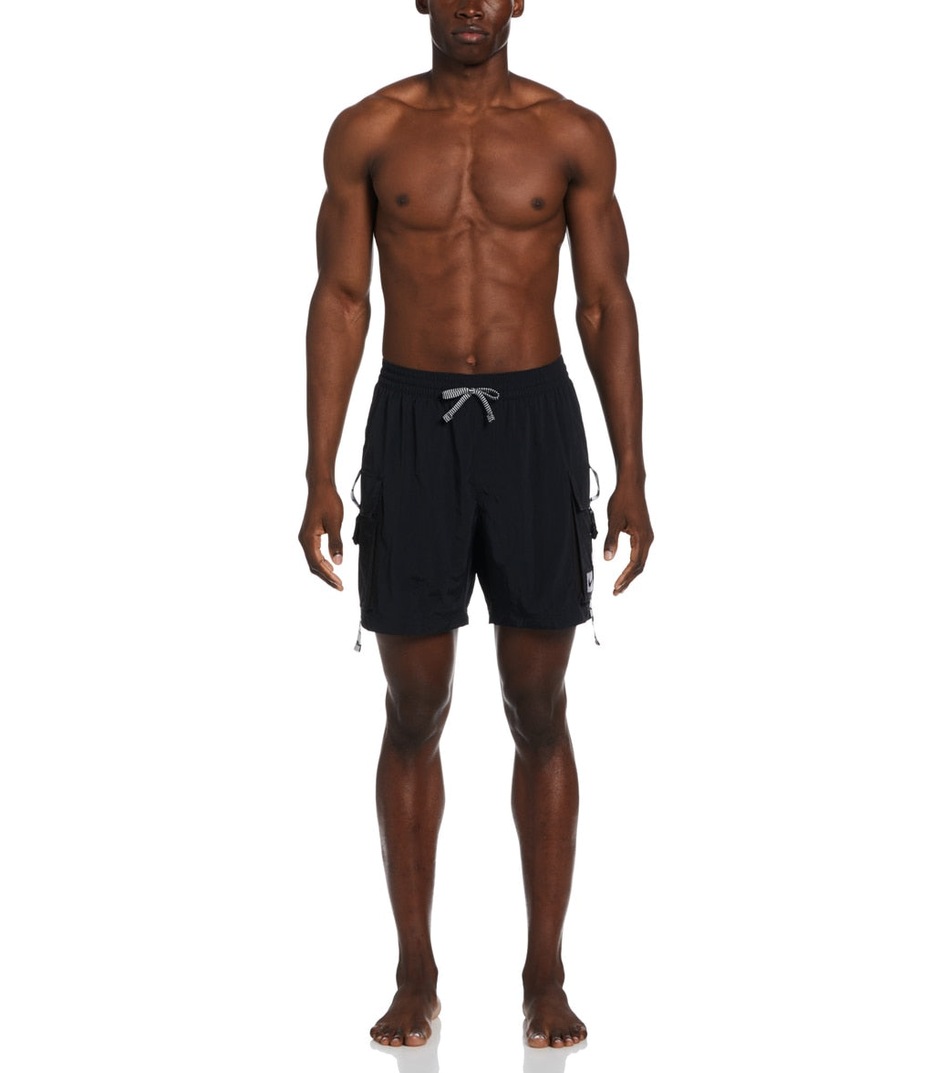 Nike Men's 18" Logo Tape Cargo Swim Trunks