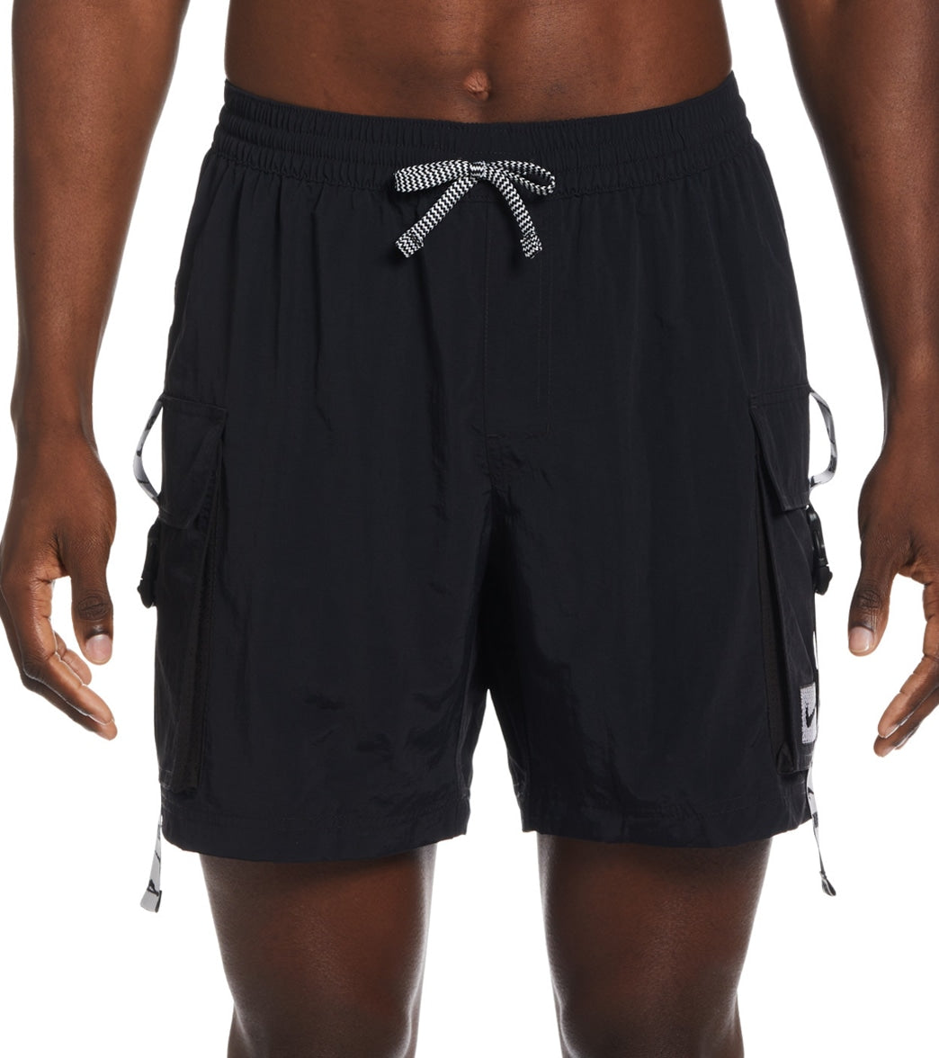 Nike Men's 18" Logo Tape Cargo Swim Trunks