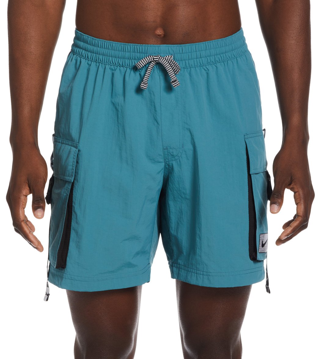 Nike Men's 18" Logo Tape Cargo Swim Trunks