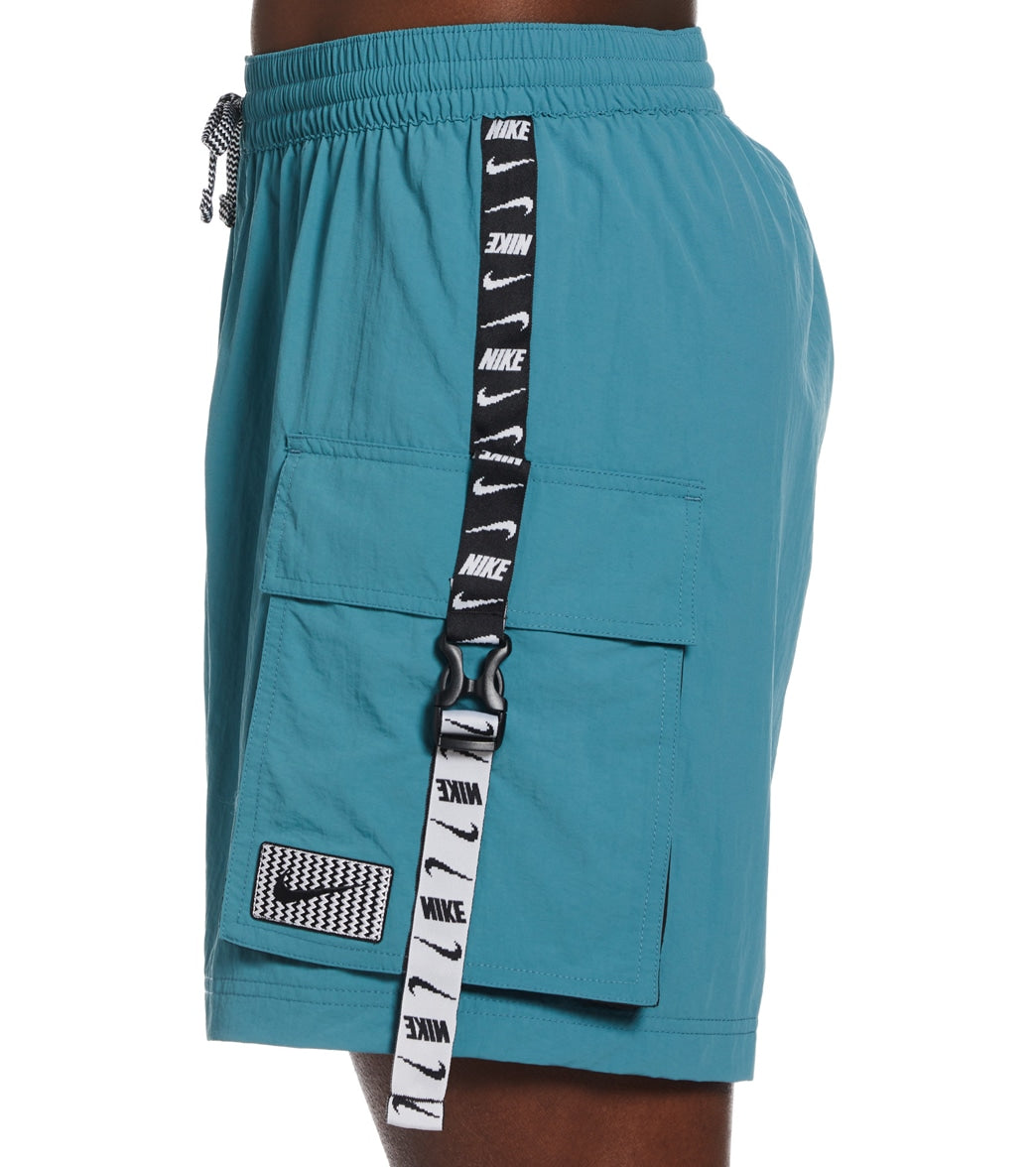 Nike Men's 18" Logo Tape Cargo Swim Trunks