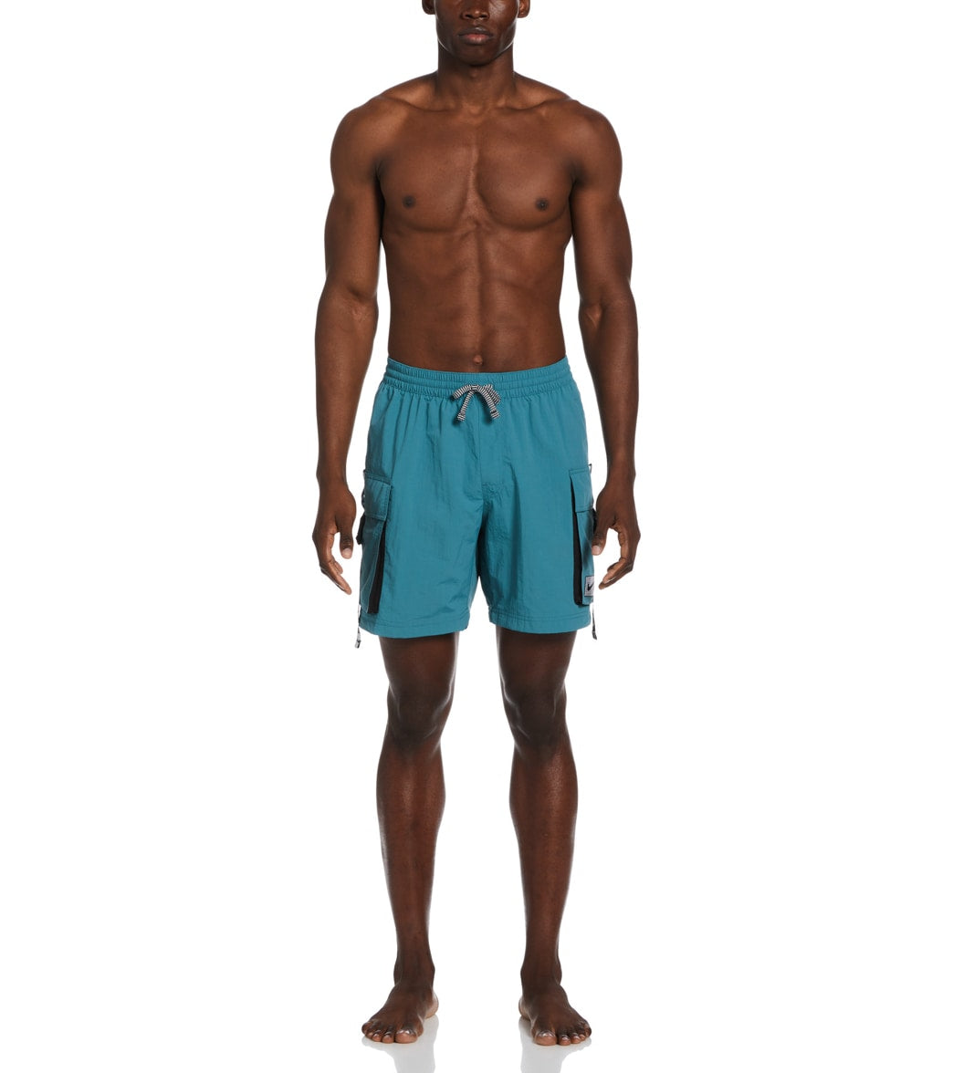 Nike Men's 18" Logo Tape Cargo Swim Trunks