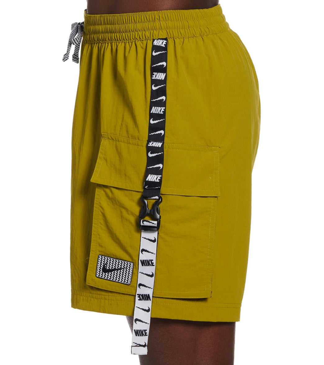 Nike Men's 18" Logo Tape Cargo Swim Trunks