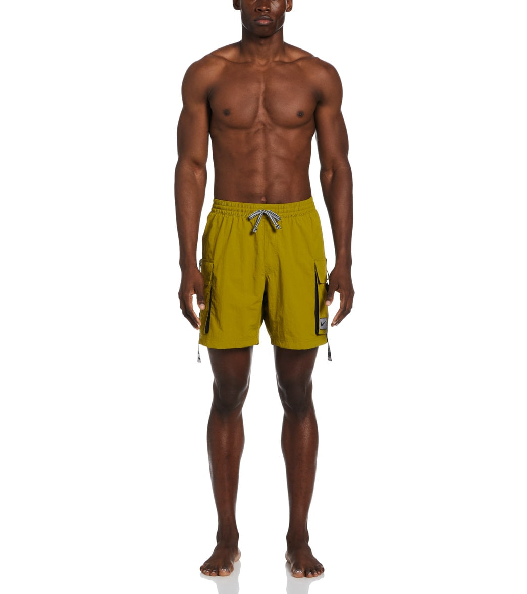 Nike Men's 18" Logo Tape Cargo Swim Trunks