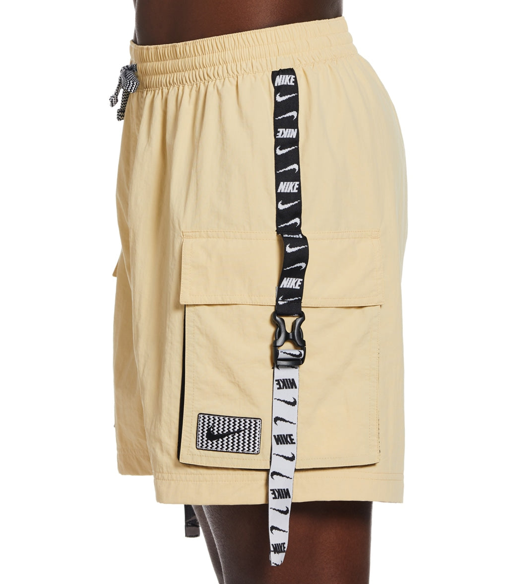 Nike Men's 18" Logo Tape Cargo Swim Trunks