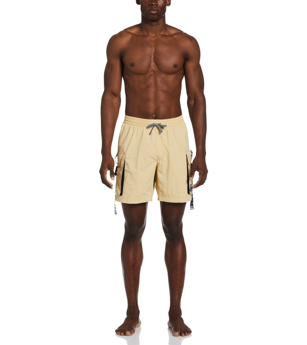 Nike Men's 18" Logo Tape Cargo Swim Trunks