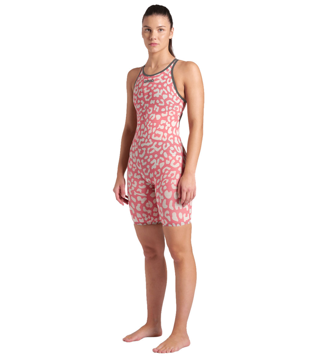 Arena Women's Powerskin Carbon Air2 SL Limited Edition Leopard Open Back Tech Suit Swimsuit
