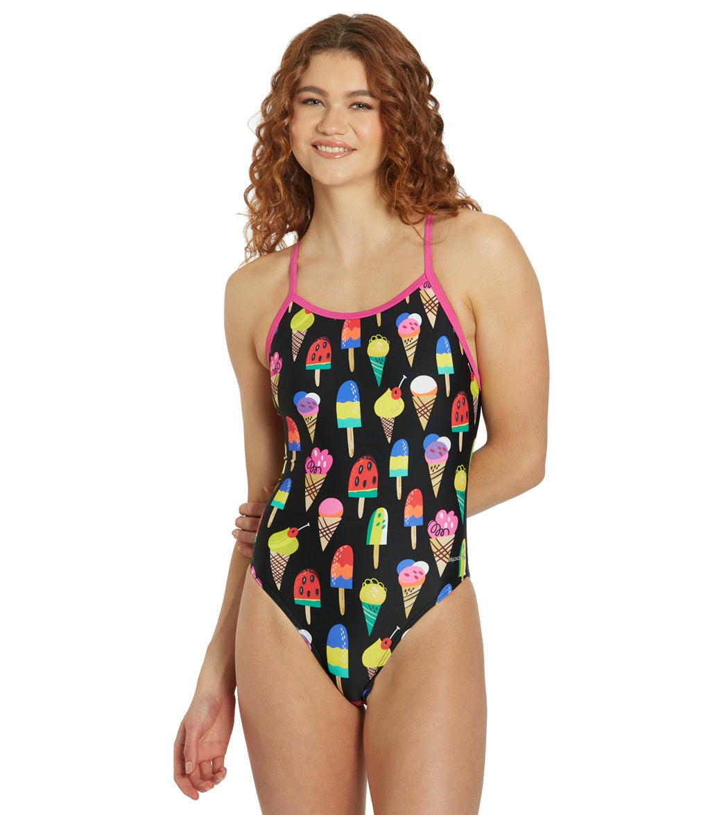 Sporti I-Scream Thin Strap One Piece Swimsuit (22-40)