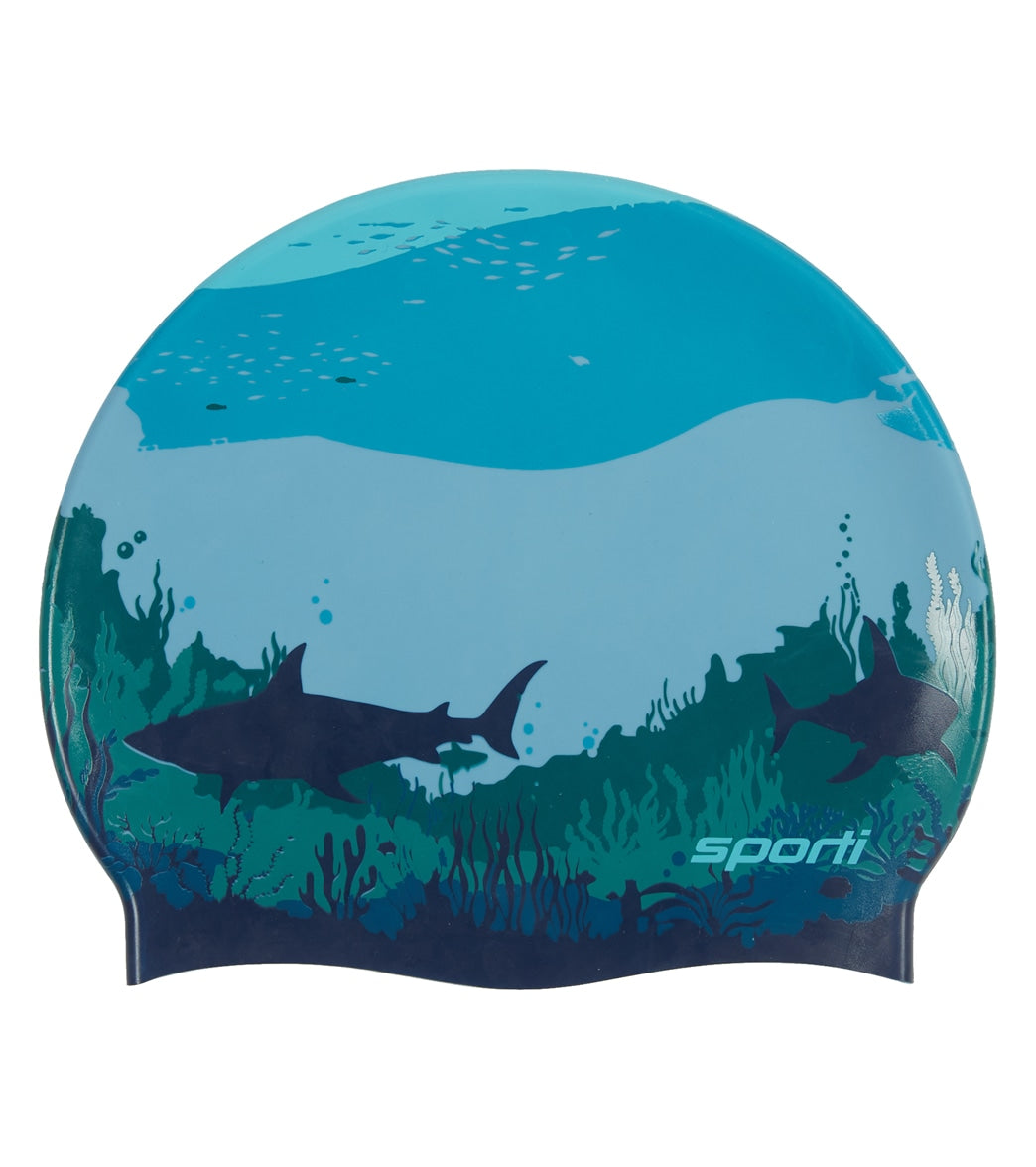 Sporti Sharkies Silicone Swim Cap