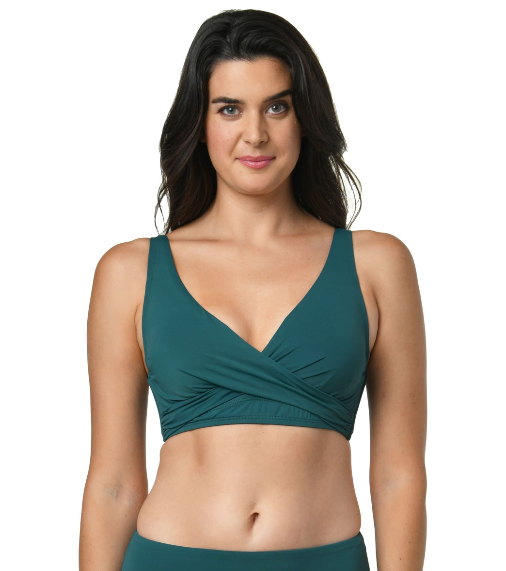 Jantzen Women's Solids Vera Surplice Bikini Top
