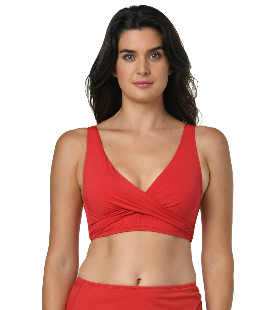 Jantzen Women's Solids Vera Surplice Bikini Top