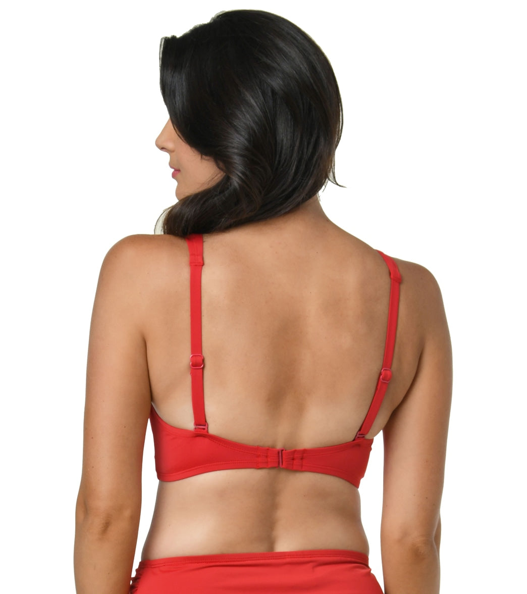 Jantzen Women's Solids Vera Surplice Bikini Top