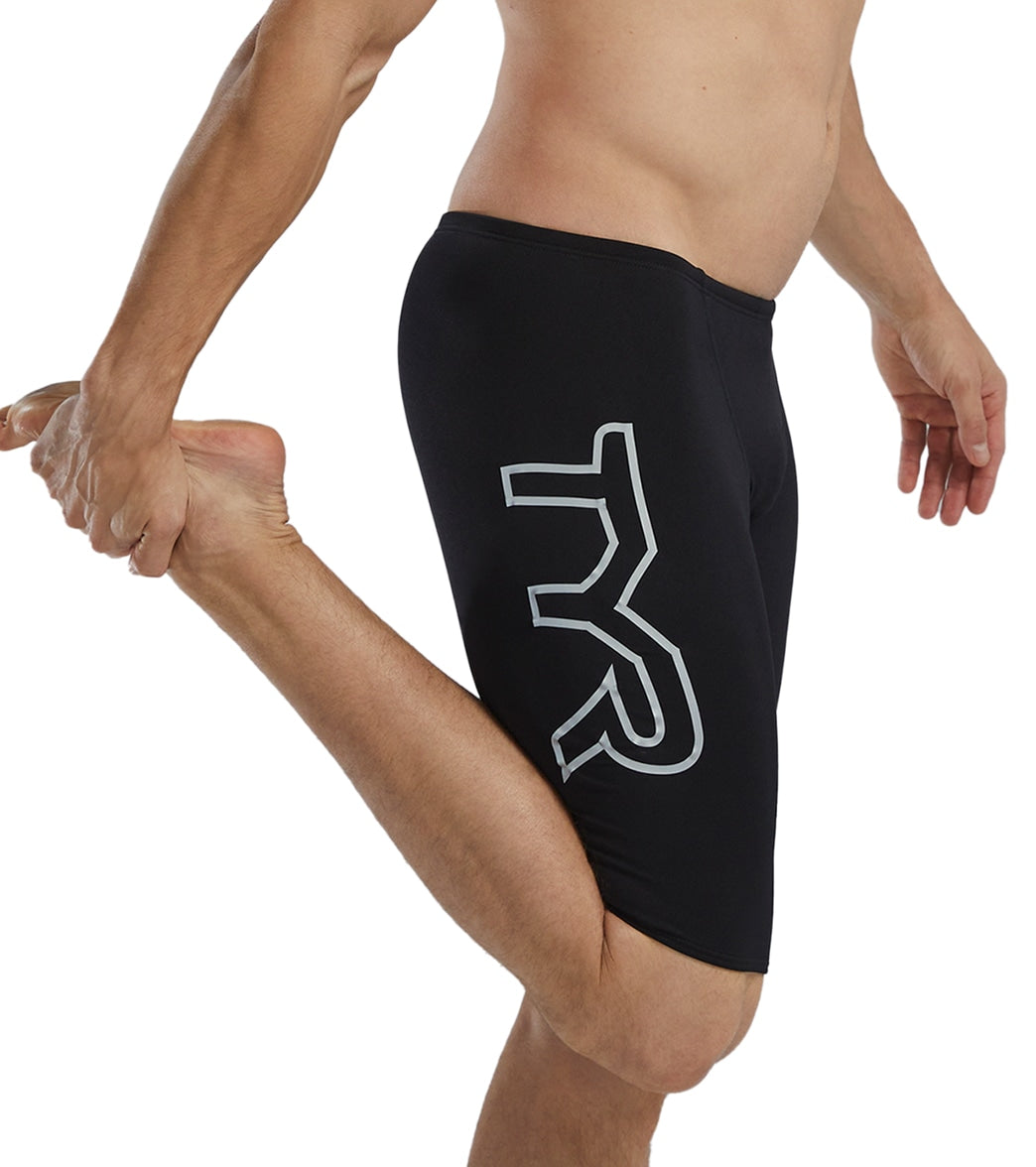 TYR Men's Durafast Elite Large Logo Jammer Swimsuit