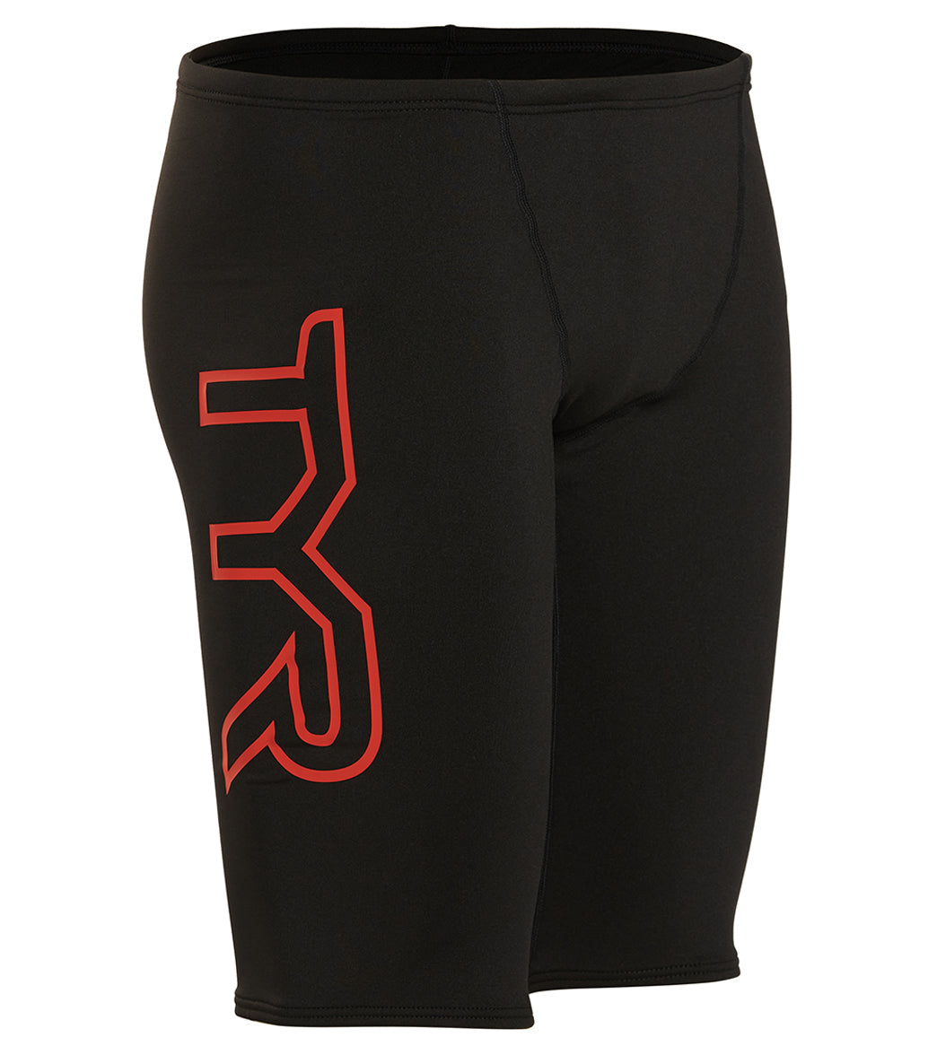 TYR Men's Durafast Elite Large Logo Jammer Swimsuit
