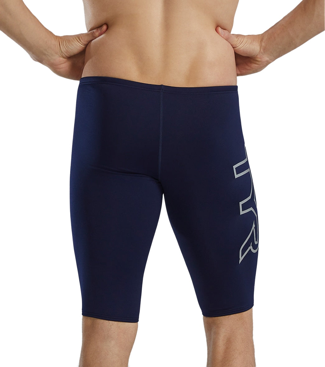 TYR Men's Durafast Elite Large Logo Jammer Swimsuit